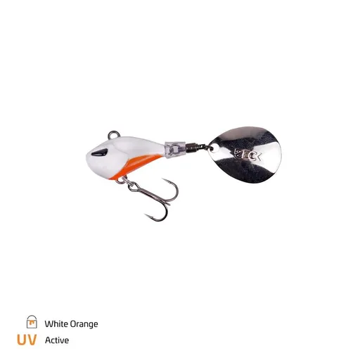 Zeck Tail Spinner Rogue Runner 15g - White Orange,Zeck Tail Spinner Rogue Runner 15g - White Orange