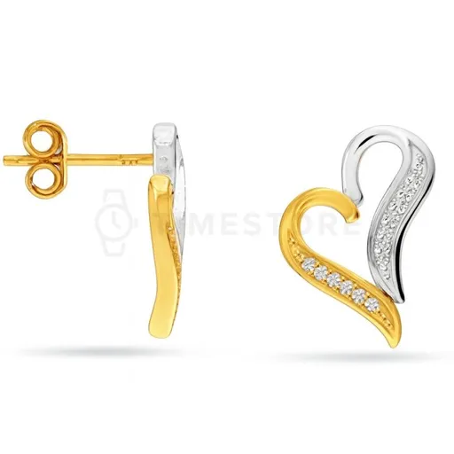 Puzetové náušnice, srdce TS-EA-0254