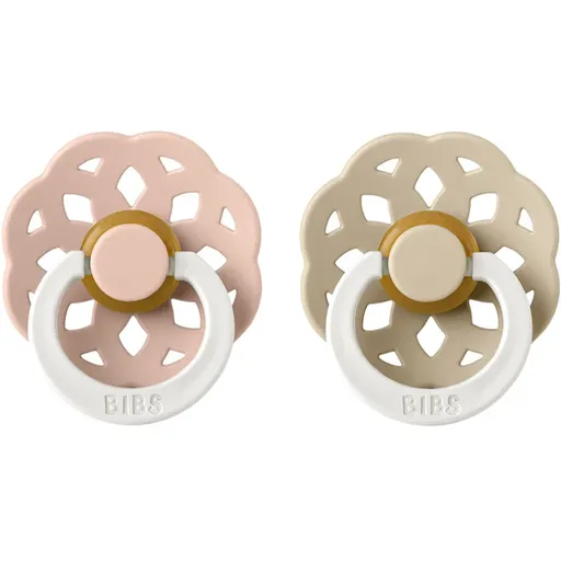 BIBS Boheme Natural Rubber Night Size 1: 0+ months dudlík Blush / Vanila 2 ks