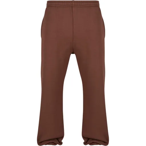 Build Your Brand Hebké pánské tepláky Fluffy - Čokoládová | XL