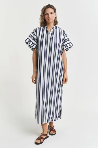 ŠATY GANT OS STRIPED CAFTAN DRESS CLASSIC BLUE