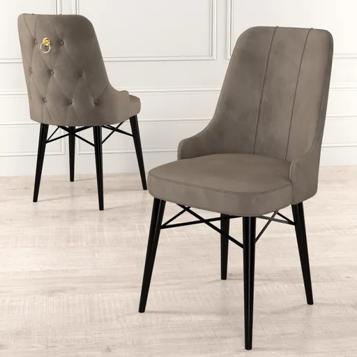 Sada židlí (6 kusů) Pare - Cappuccino, Black