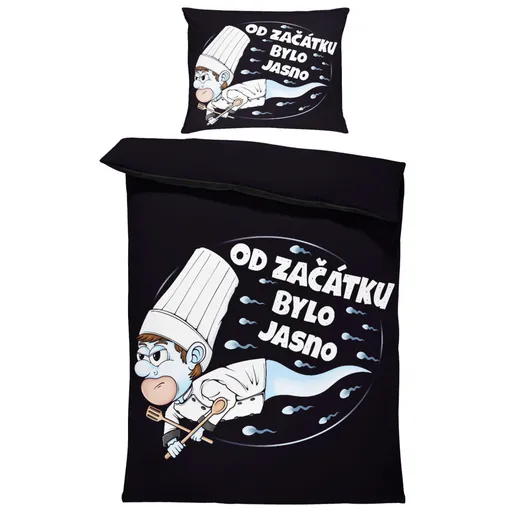 Povlečení Kuchařská spermie (Rozměr : 1x140/220 + 1x90/70)