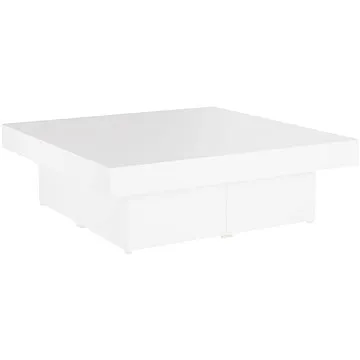 SHUMEE Konferenční stolek bílý 90 × 90 × 28 cm dřevotříska, 806912 (806912)