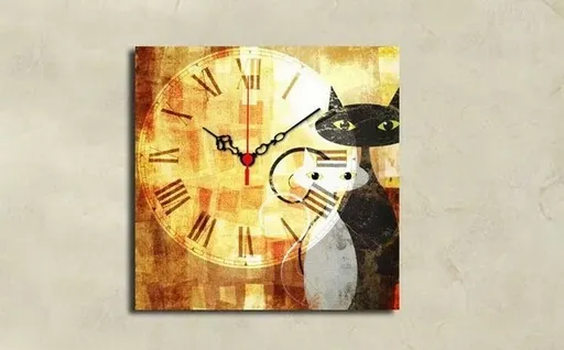 Nástěnné hodiny Cats 2828CS-12, 28 x 28 cm