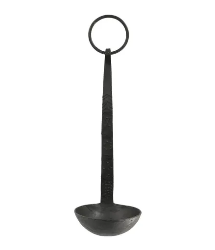 Černý antik kovový nástěnný svícen Grimaud - 8*24 cm 71142024