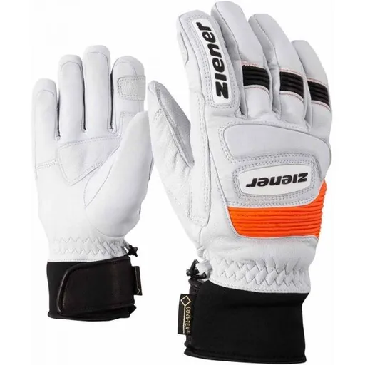 Ziener GUARD GTX + Gore grip PR WHITE Lyžařské rukavice, bílá, velikost