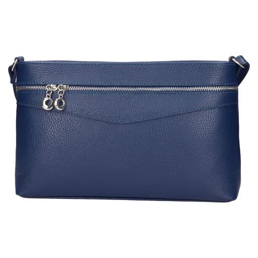 Dámská kožená crossbody kabelka Italia Benea - tmavě modrá