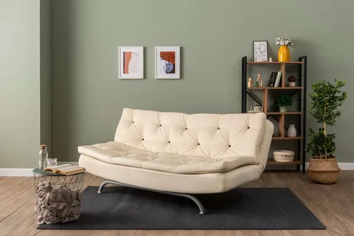 Trojmístná rozkládací pohovka Rivo - Cream