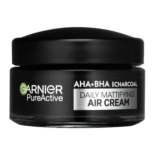 Garnier Matující pleťový krém AHA + BHA Charcoal Pure Active (Daily Mattifying Air Cream) 50 ml