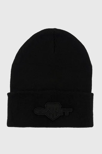 ČEPICE 7-16 LET GANT TONAL ARCHIVE SHIELD BEANIE BLACK