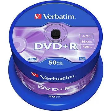 VERBATIM DVD+R AZO 4,7GB, 16x, spindle 50 ks (43550)