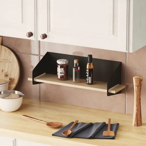 Nástěnná police Long Arm - Black