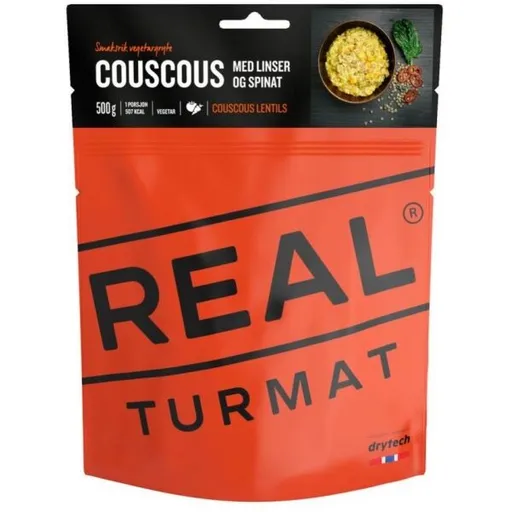 REAL TURMAT KUSKUS S ČOČKOU A ŠPENÁTEM 500G Cestovní a expediční strava, dummy, velikost