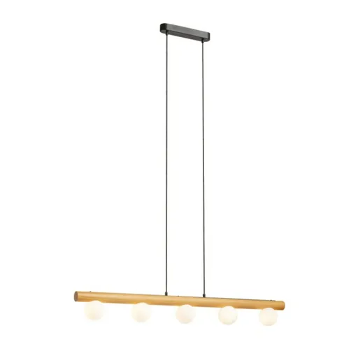 RED - DESIGN RENDL RENDL NOCTIS závěsné svítidlo dřevo/opálové sklo 230V G9 5x7W R14460