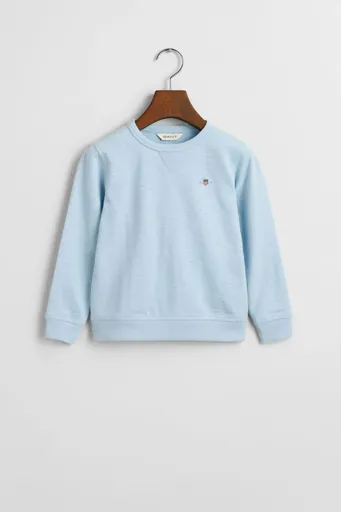 MIKINA GANT SHIELD COTTON SLUB C-NECK CALMING BLUE