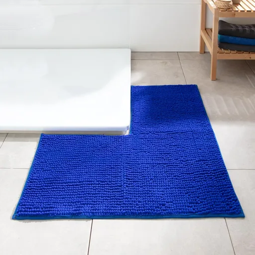 Die moderne Hausfrau Koupelnová předložka SUPER-SOFT, rohová, modrá