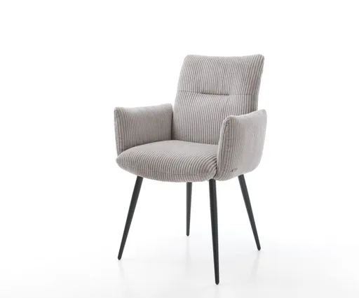 Jídelní židle Jova-Flex podnož zúžená kovová černá manšestrová