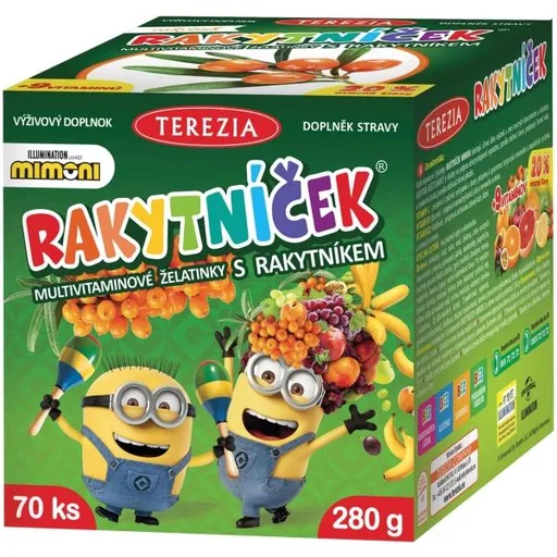 TEREZIA RAKYTNÍČEK ŽELATINKY MIMONI 70 KS Dětské vitamíny, , velikost