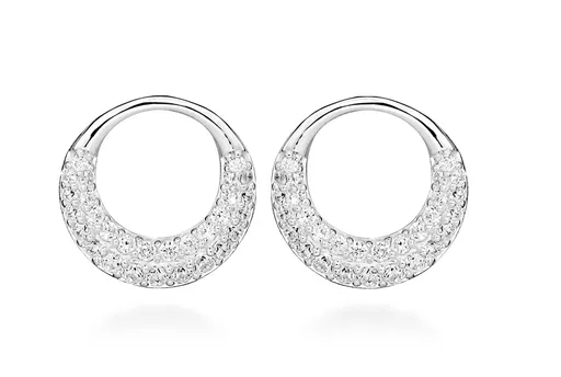 Silver Cat Elegantní náušnice pecky s kubickými zirkony SC536