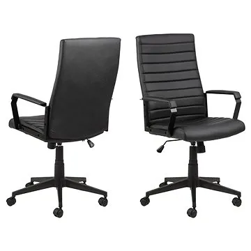 DESIGN SCANDINAVIA Charles, syntetická kůže, černá (A1003825)