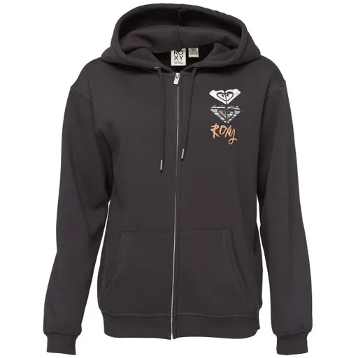 Roxy SURF STOKED ZIPPED BRUSHED Dámská mikina, černá, velikost