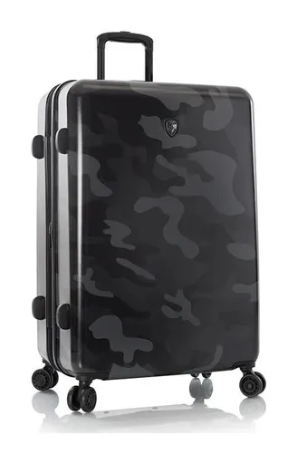 Velký cestovní kufr na kolečkách Heys Black Camo L