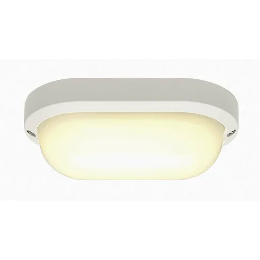 SLV BIG WHITE TERANG 2, venkovní nástěnné a stropní svítidlo, LED, 3000K, IP44, oválné, bílé, max. 11 W 229931