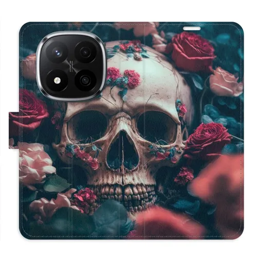 Flipové pouzdro iSaprio - Skull in Roses 02 - Xiaomi Redmi Note 14 Pro 5G/14 Pro+ 5G