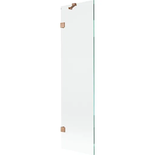 MEXEN/S Lunar vanová zástěna FIX 50 x 150, transparent, měď kartáčovaná 897-050-000-65-00