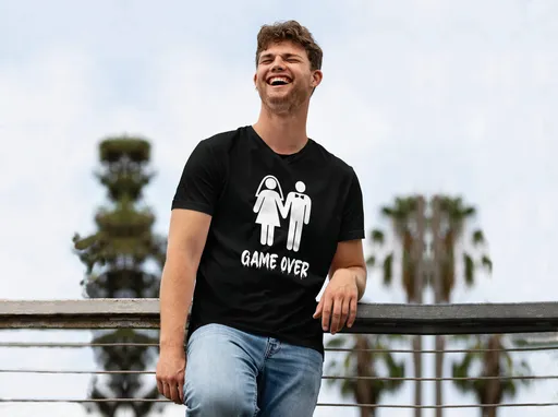 Personal Párové tričko pánské - Game Over Barva: Čierna, Velikost - dospělý: XL