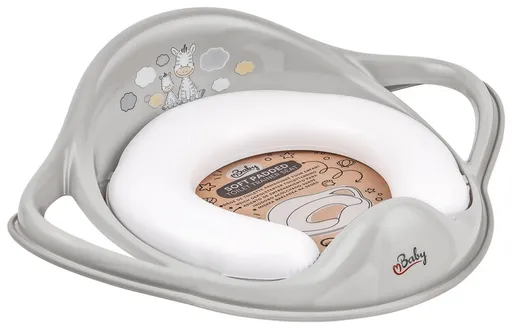 MALTEX Redukce na WC s úchyty měkká Zebra - Grey