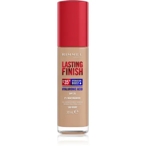 Rimmel Lasting Finish 35H Hydration Boost hydratační make-up SPF 20 odstín 100 Ivory 30 ml