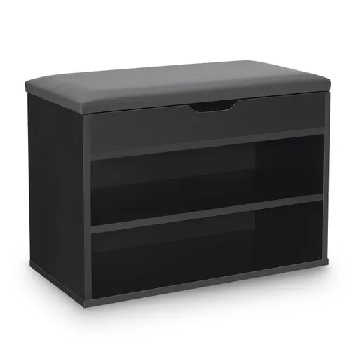 Botník s výklopným víkem a polstrovaným sedákem, 60×30×45 cm