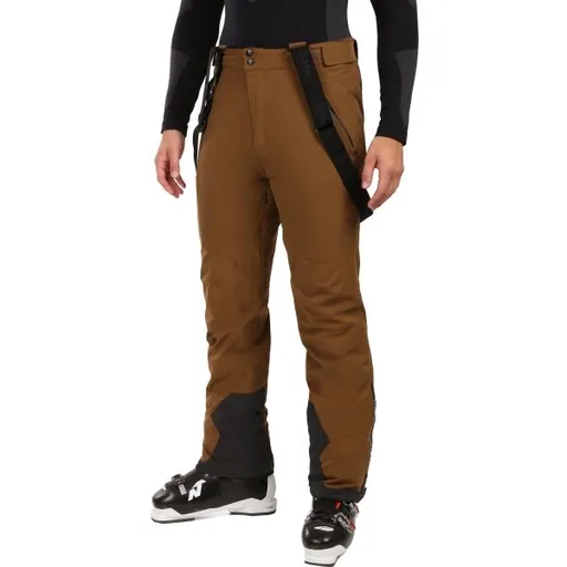 KILPI METHONE Pánské lyžařské kalhoty, hnědá, velikost XXXL
