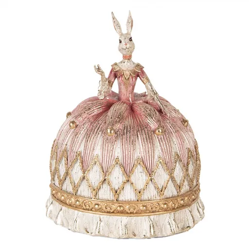 Dekorace králík zámecká paní se zlatým třpytem - Ø 23*28 cm Clayre & Eef