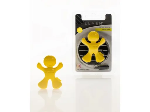 Vůně do auta panáček Leonardo VANIGLIA žlutý - LUMEN