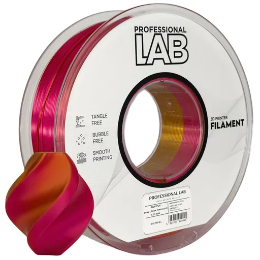 Silk PLA Dual Color pink gold | Prof. Lab