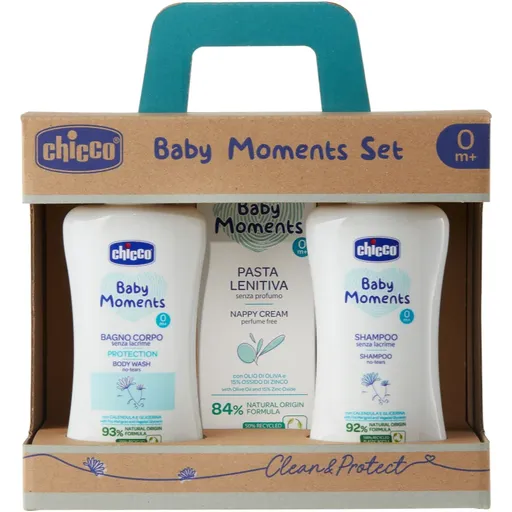 Chicco Baby Moments Clean & Protect dárková sada pro děti od narození