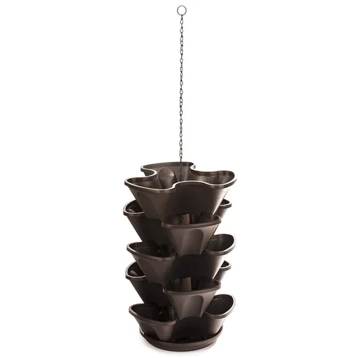 Kaskáda závěsná 5 dílná hnědá, 53 cm