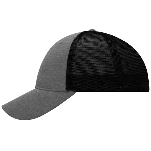 Myrtle Beach (Daiber) Kšiltovka se síťkou Elastic Fit MB6215 - Tmavě šedý melír / černá | L/XL