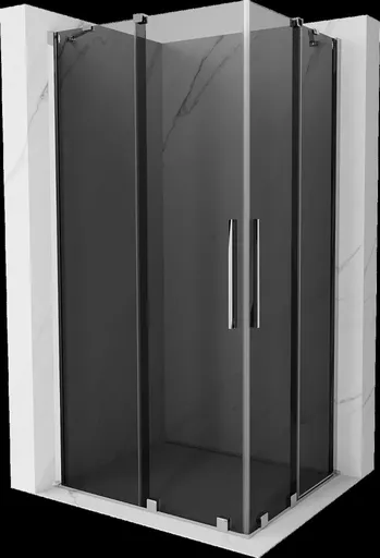 MEXEN/S Velar Duo sprchový kout, posuvné dveře 100 x 90, grafit, chrom 871-100-090-42-01