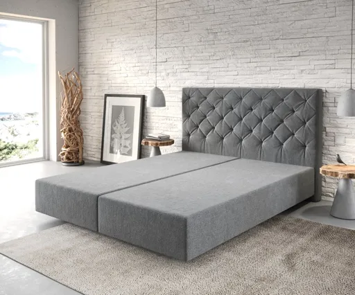Boxspring postel Dream-Great 160x200 cm mikrovlákno antracitová