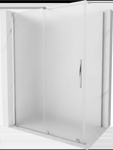 MEXEN/S Velar sprchový kout, posuvné dveře 140 x 75, dekor, chrom 871-140-075-31-01