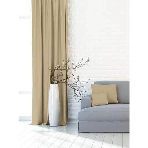 Zatemňovací dekorační závěs nebo látka, Blackout UNI 106, béžová 150 cm