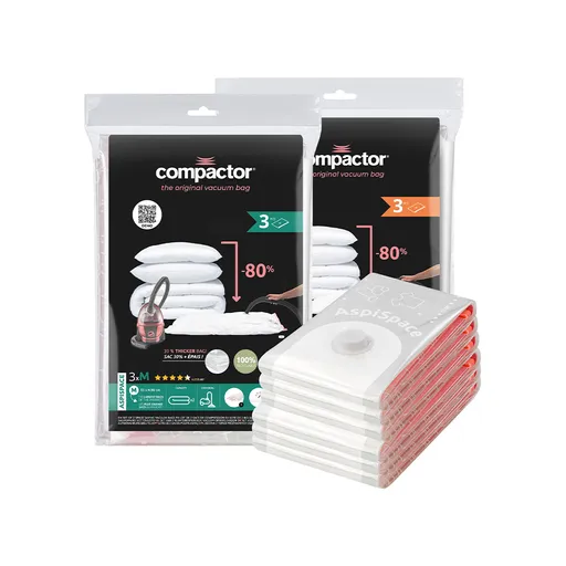 Compactor Bag Aspispace 70 a 120 litrů vakuové pytle 6 ks