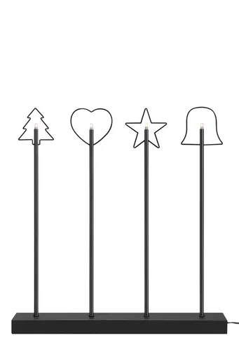 Markslöjd Ginger černý vánoční svícen