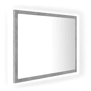 Shumee LED koupelnové zrcadlo betonově šedé 60 × 8,5 × 37 cm dřevotříska (804920)