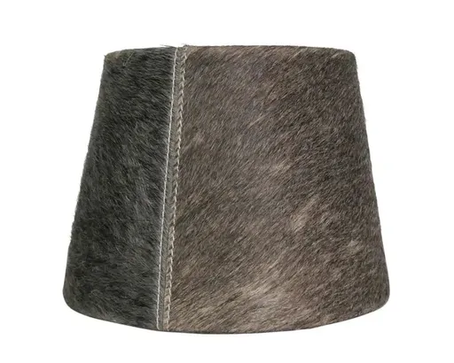 Stínidlo na lampu z hovězí kůže - hnědo šedá - Ø 20 * Ø 15*15cm Mars & More