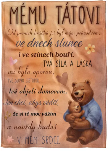 Deka Mému tátovi – medvídci (Podšití beránkem: NE)
